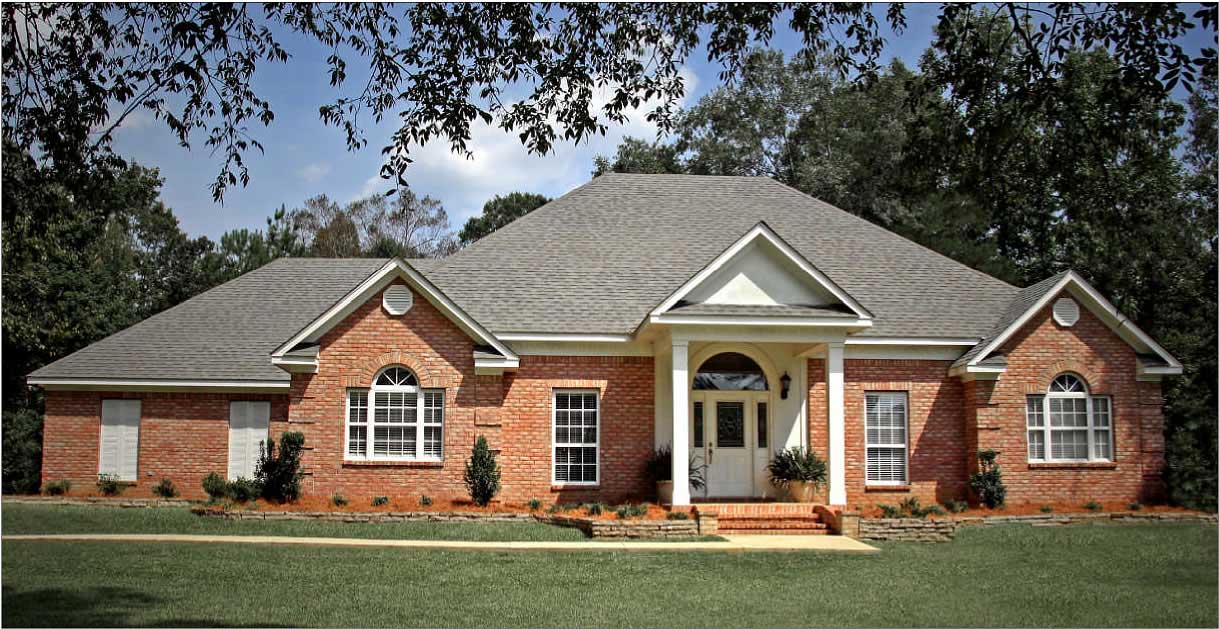 This is a color photo of these European Homeplans.