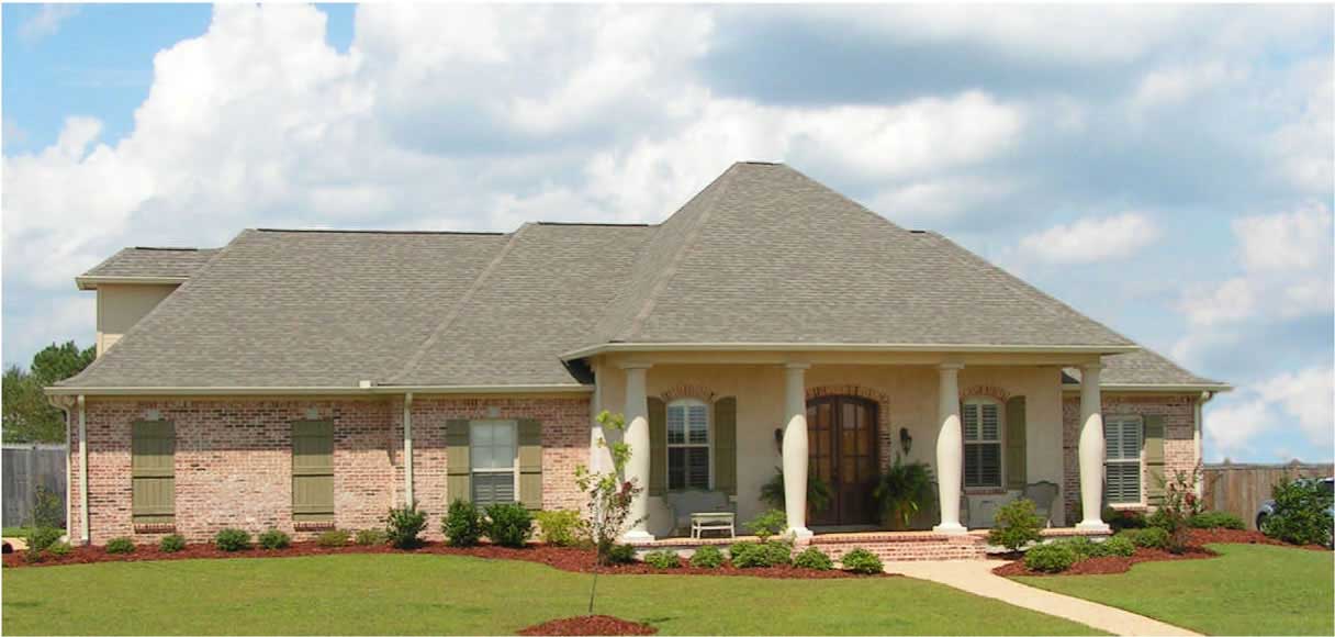 This is a color photo of these European House Plans.