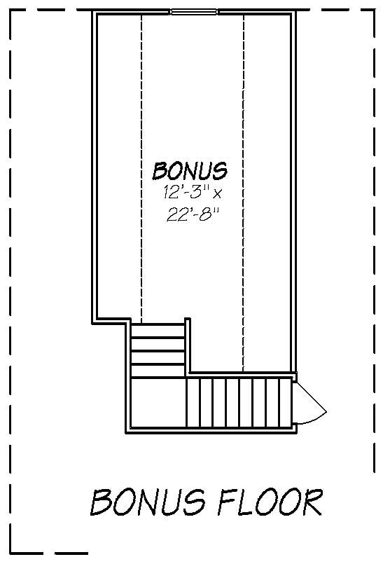 Floor Plan Second Story of Country Plan #140-1064