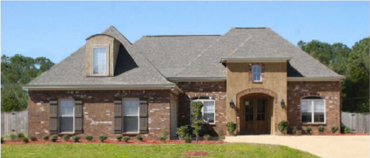 This is a color photo of these European Houseplans.