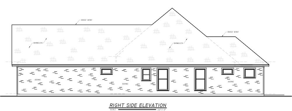 Home Plan Right Elevation of this 3-Bedroom,1984 Sq Ft Plan -140-1095