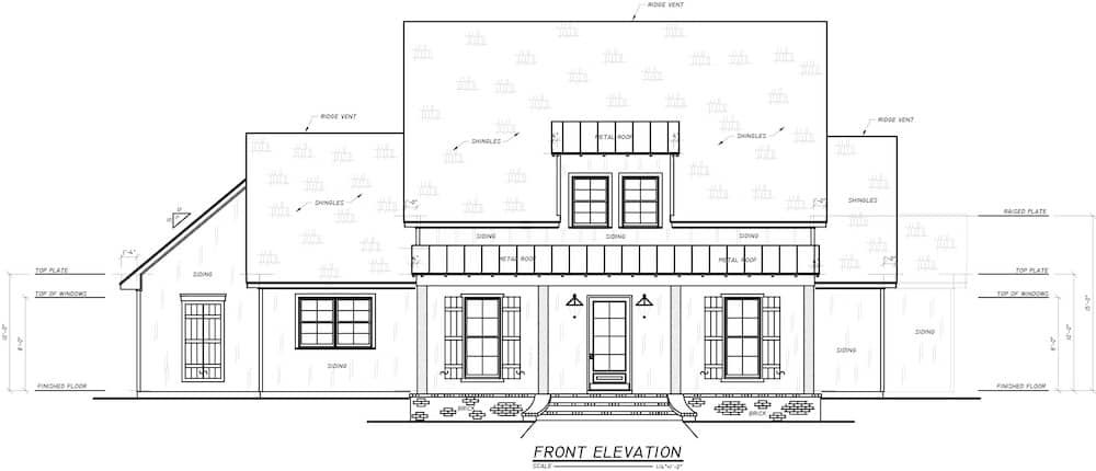 Home Plan Front Elevation of this 3-Bedroom,2672 Sq Ft Plan -140-1101