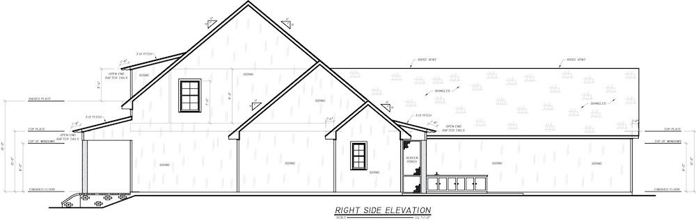 Home Plan Right Elevation of this 3-Bedroom,2672 Sq Ft Plan -140-1101