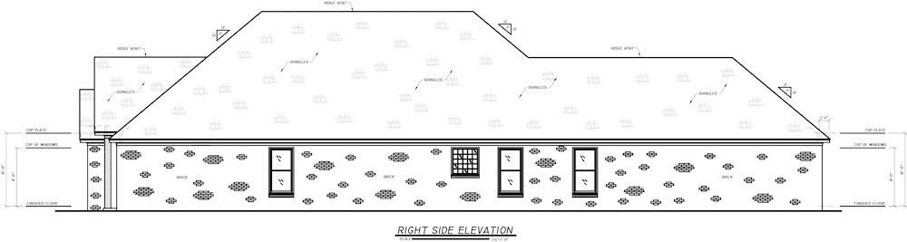 Home Plan Right Elevation of this 4-Bedroom,2604 Sq Ft Plan -140-1103
