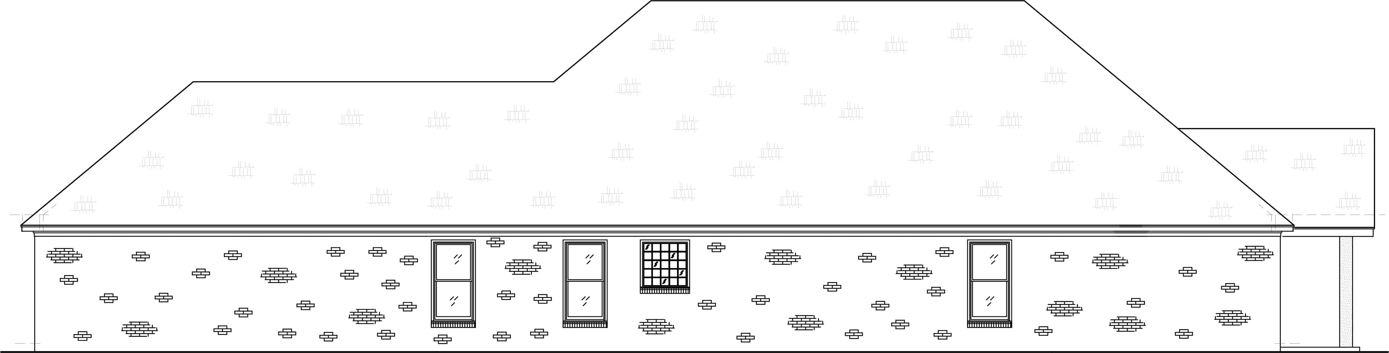 Home Plan Left Elevation of this 4-Bedroom,2566 Sq Ft Plan -140-1105