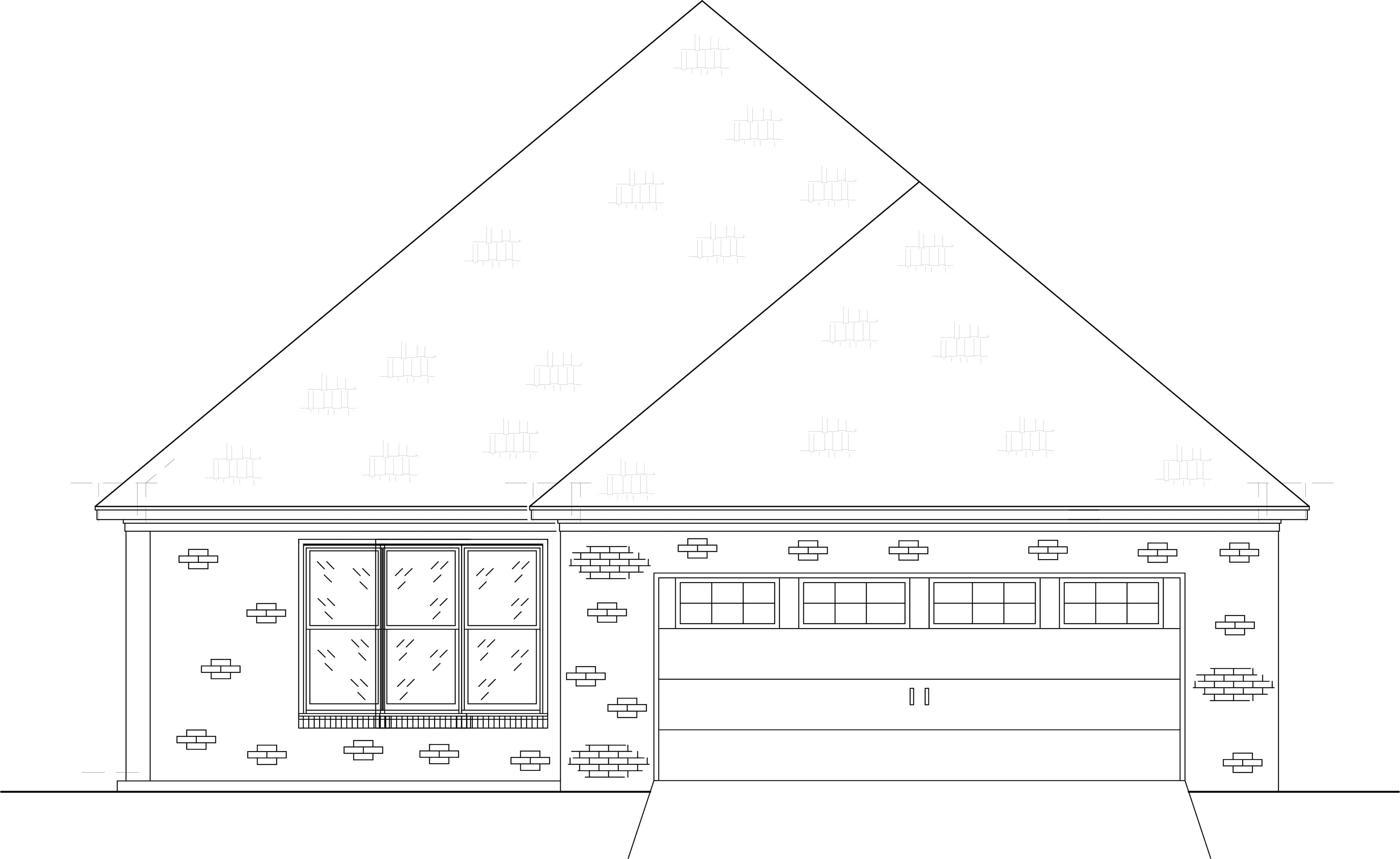 Home Plan Rear Elevation of this 4-Bedroom,2566 Sq Ft Plan -140-1105