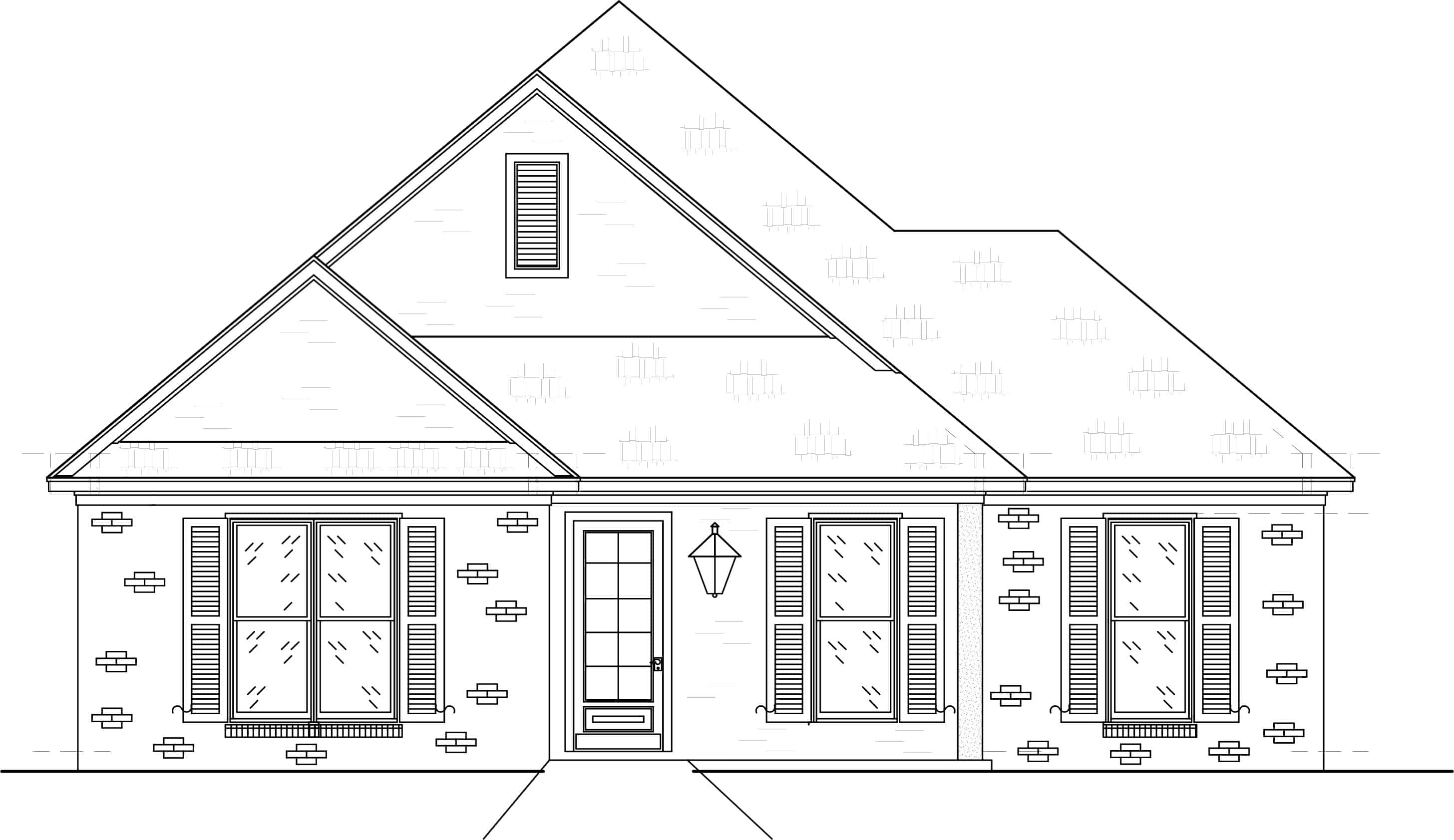 Home Plan Front Elevation of this 3-Bedroom,2415 Sq Ft Plan -140-1106