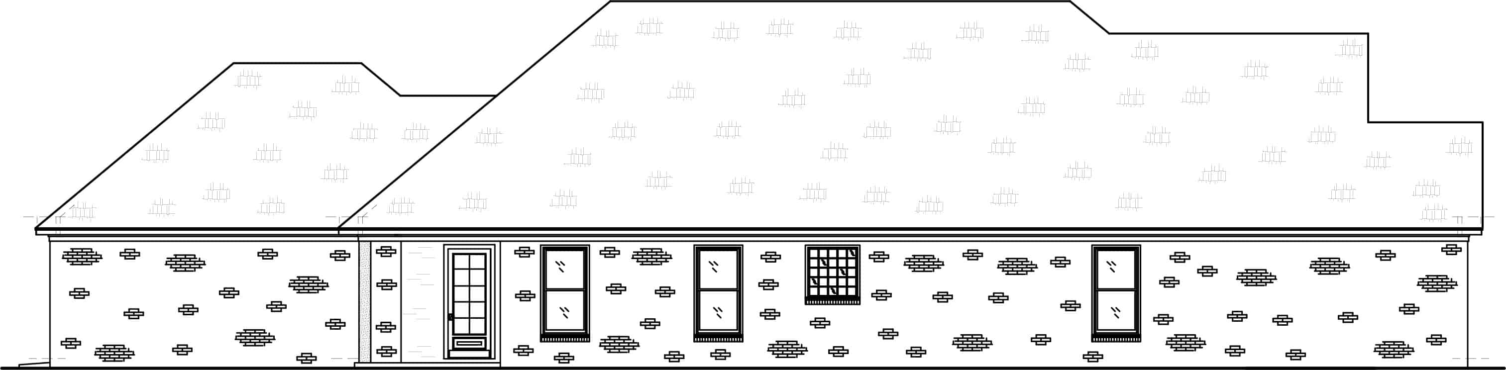 Home Plan Left Elevation of this 3-Bedroom,2415 Sq Ft Plan -140-1106