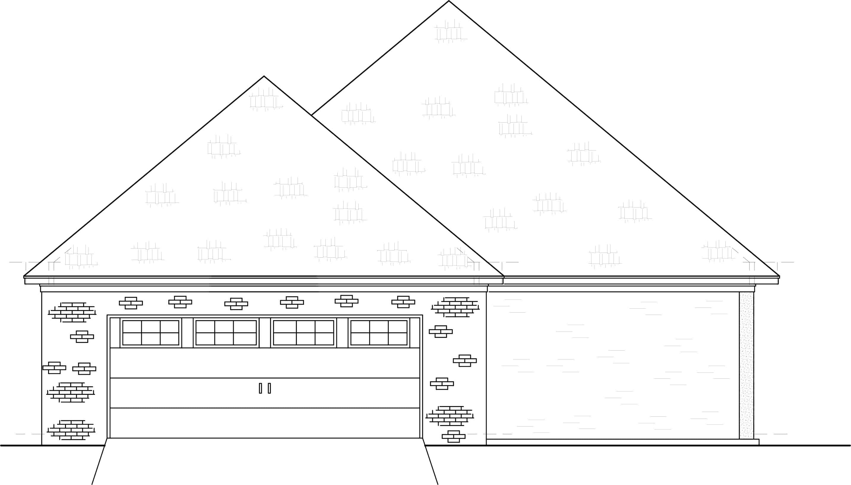 Home Plan Rear Elevation of this 3-Bedroom,2415 Sq Ft Plan -140-1106
