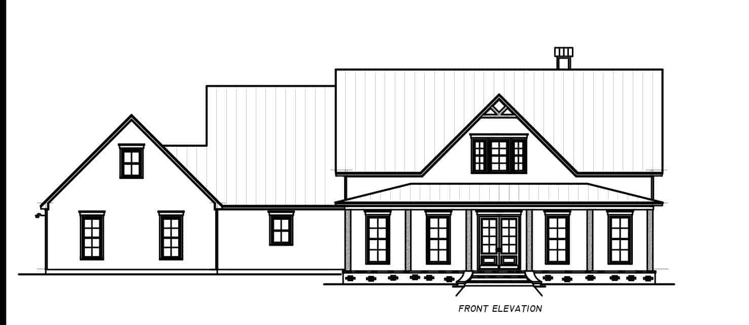Home Plan Front Elevation of this 3-Bedroom,3013 Sq Ft Plan -140-1107