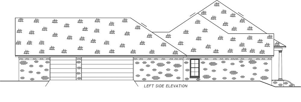 Home Plan Left Elevation of this 3-Bedroom,2587 Sq Ft Plan -140-1108
