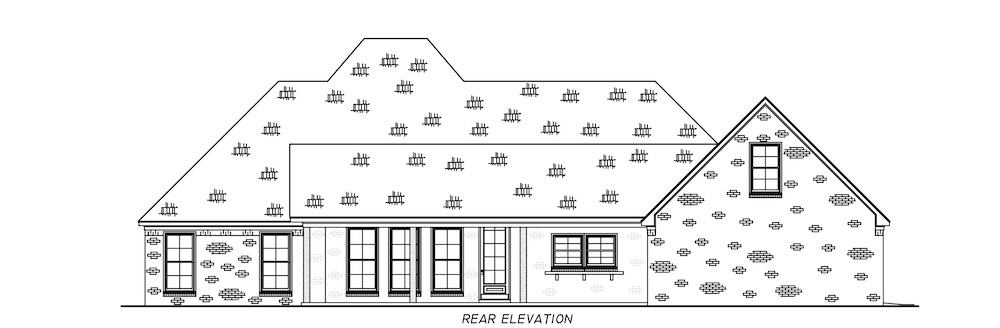 Home Plan Rear Elevation of this 3-Bedroom,2587 Sq Ft Plan -140-1108