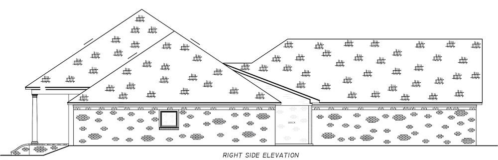 Home Plan Right Elevation of this 3-Bedroom,2587 Sq Ft Plan -140-1108