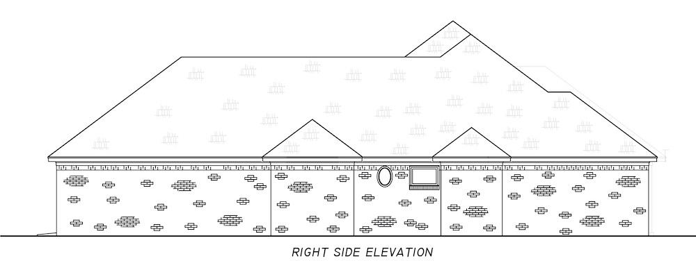 Home Plan Right Elevation of this 3-Bedroom,1946 Sq Ft Plan -140-1111