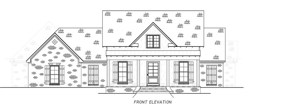Home Plan Front Elevation of this 4-Bedroom,2513 Sq Ft Plan -140-1112