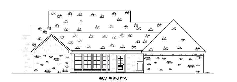 Home Plan Rear Elevation of this 4-Bedroom,2513 Sq Ft Plan -140-1112