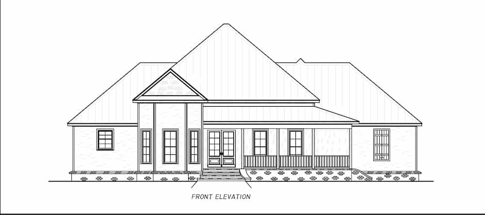 Home Plan Front Elevation of this 3-Bedroom,2841 Sq Ft Plan -140-1113