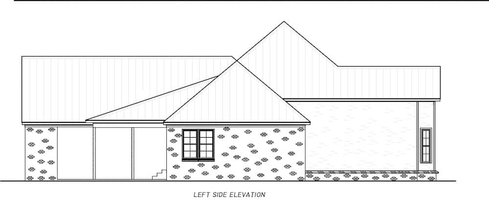 Home Plan Left Elevation of this 3-Bedroom,2841 Sq Ft Plan -140-1113