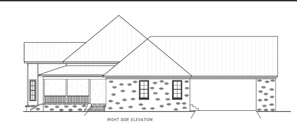 Home Plan Right Elevation of this 3-Bedroom,2841 Sq Ft Plan -140-1113
