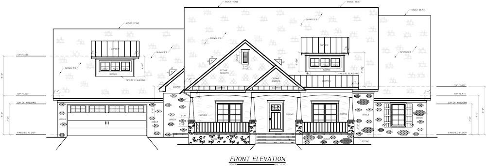 Home Plan Front Elevation of this 3-Bedroom,2395 Sq Ft Plan -140-1115