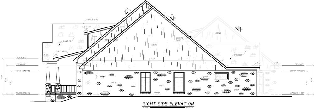 Home Plan Right Elevation of this 3-Bedroom,2395 Sq Ft Plan -140-1115