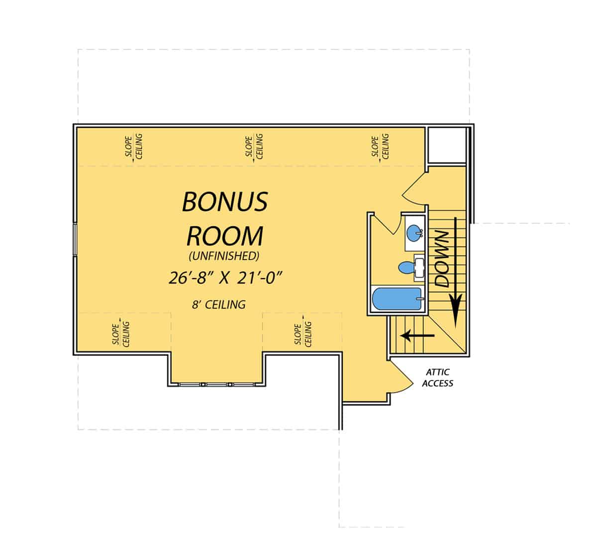 Bonus Room of Traditional Plan #140-1115