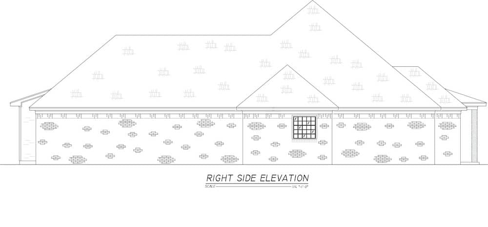 Home Plan Right Elevation of this 3-Bedroom,1974 Sq Ft Plan -140-1116