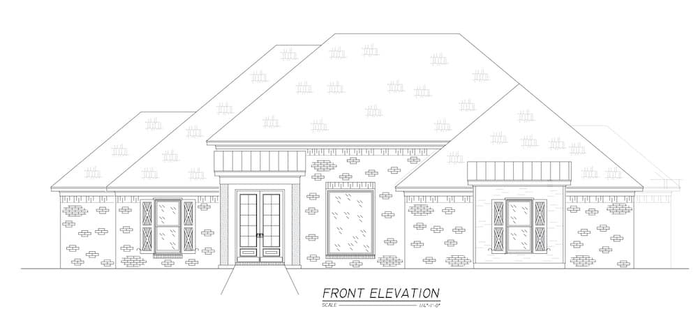 Home Plan Front Elevation of this 3-Bedroom,1974 Sq Ft Plan -140-1116