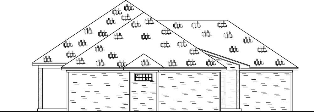 Home Plan Right Elevation of this 3-Bedroom,1422 Sq Ft Plan -140-1117