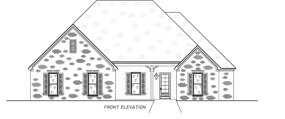 Home Plan Front Elevation of this 4-Bedroom,2323 Sq Ft Plan -140-1119
