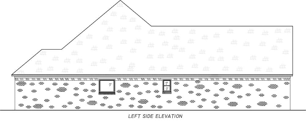Home Plan Left Elevation of this 4-Bedroom,2323 Sq Ft Plan -140-1119