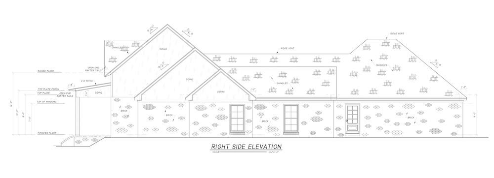 Home Plan Right Elevation of this 4-Bedroom,2292 Sq Ft Plan -140-1120