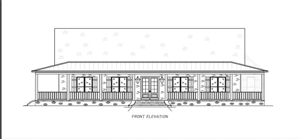 Home Plan Front Elevation of this 3-Bedroom,2621 Sq Ft Plan -140-1121