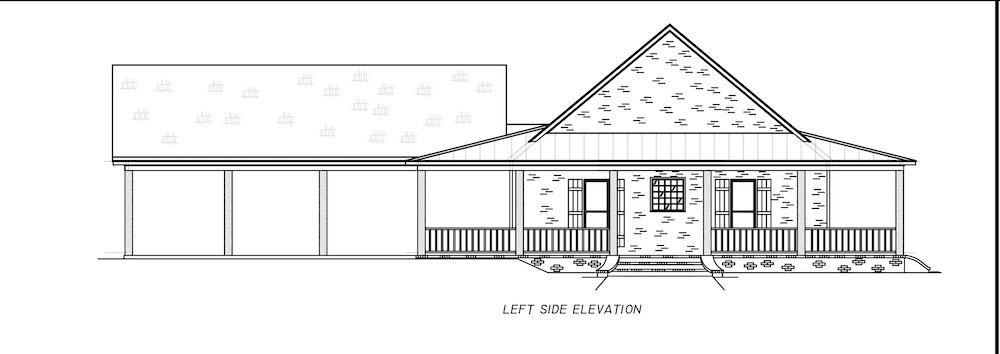 Home Plan Left Elevation of this 3-Bedroom,2621 Sq Ft Plan -140-1121