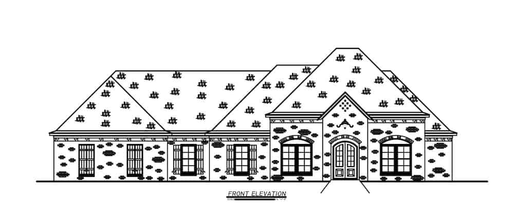 Home Plan Front Elevation of this 4-Bedroom,2648 Sq Ft Plan -140-1123