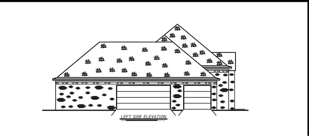 Home Plan Left Elevation of this 4-Bedroom,2648 Sq Ft Plan -140-1123