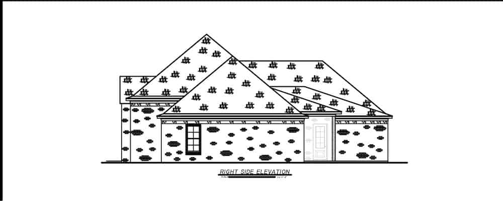 Home Plan Right Elevation of this 4-Bedroom,2648 Sq Ft Plan -140-1123