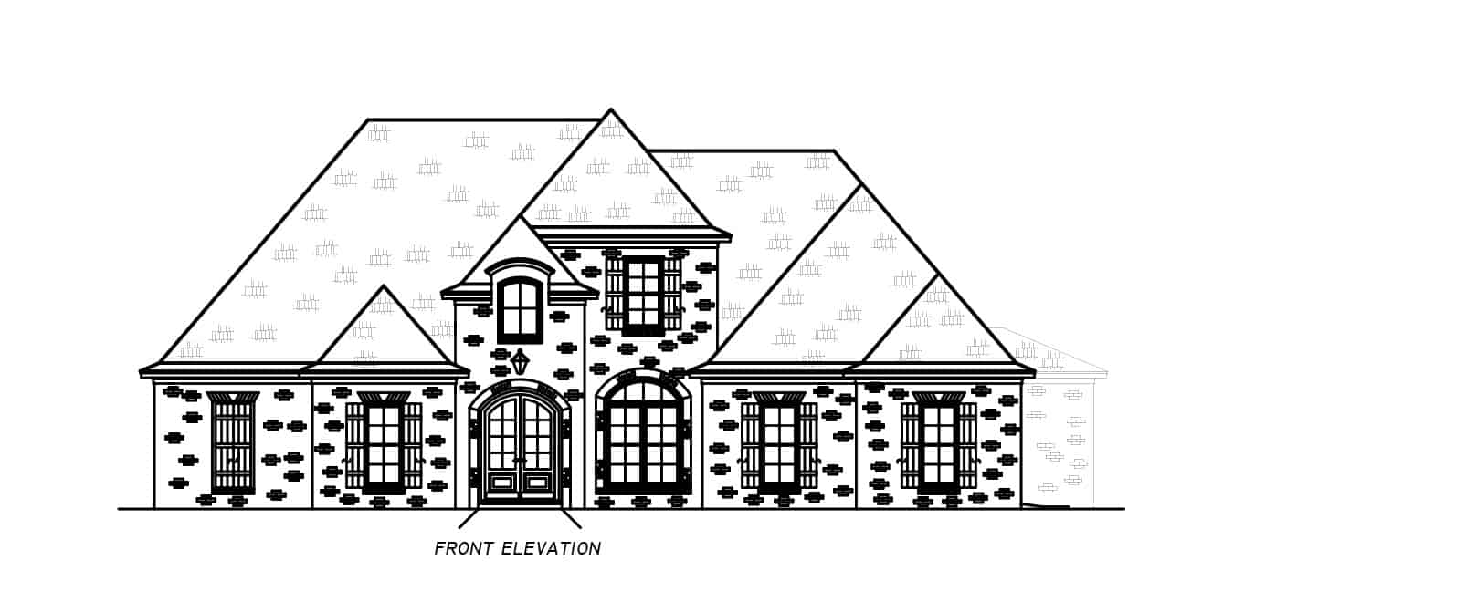 Home Plan Front Elevation of this 3-Bedroom,3329 Sq Ft Plan -140-1124
