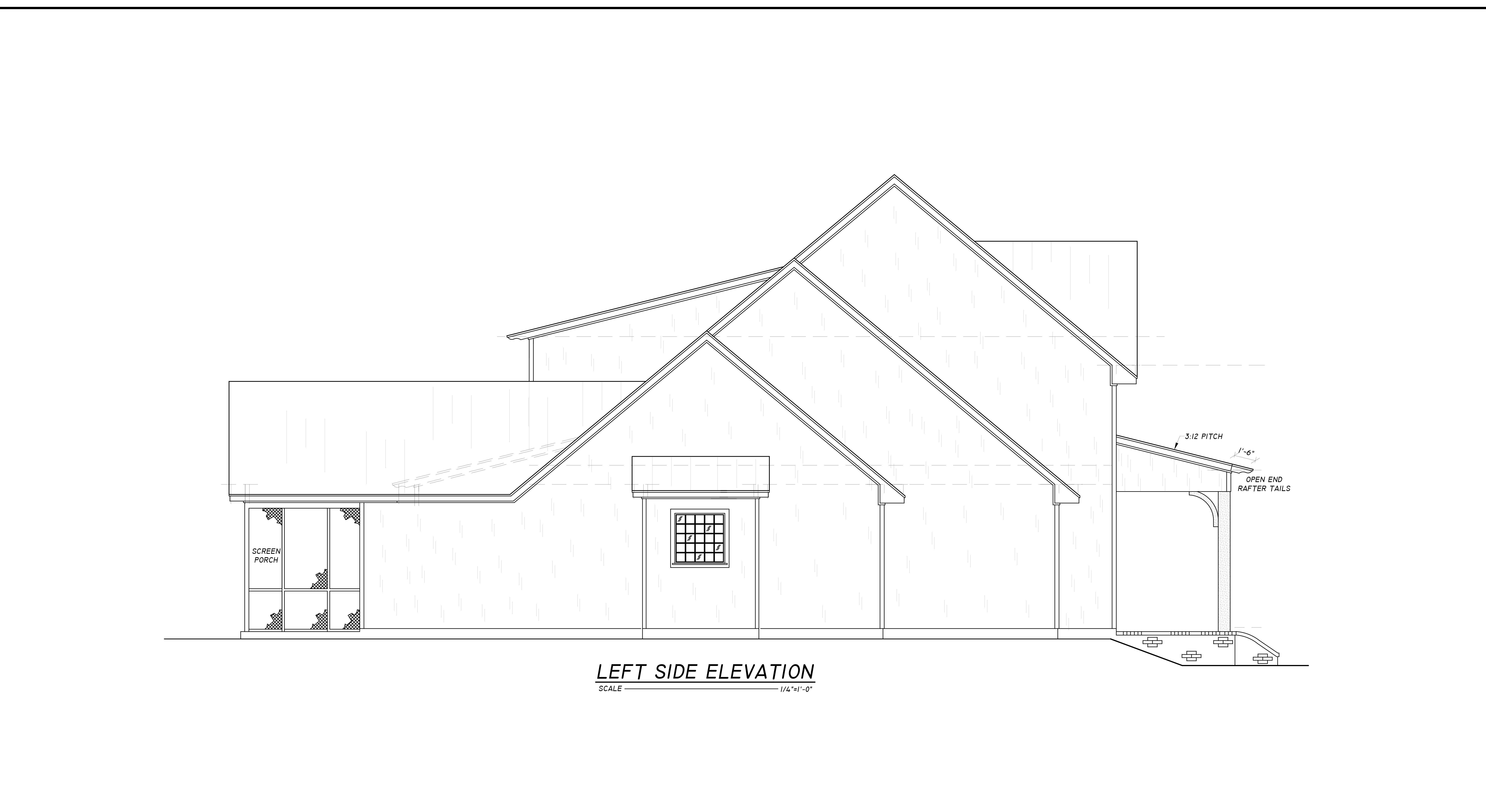 Home Plan Left Elevation of this 4-Bedroom,3626 Sq Ft Plan -140-1125