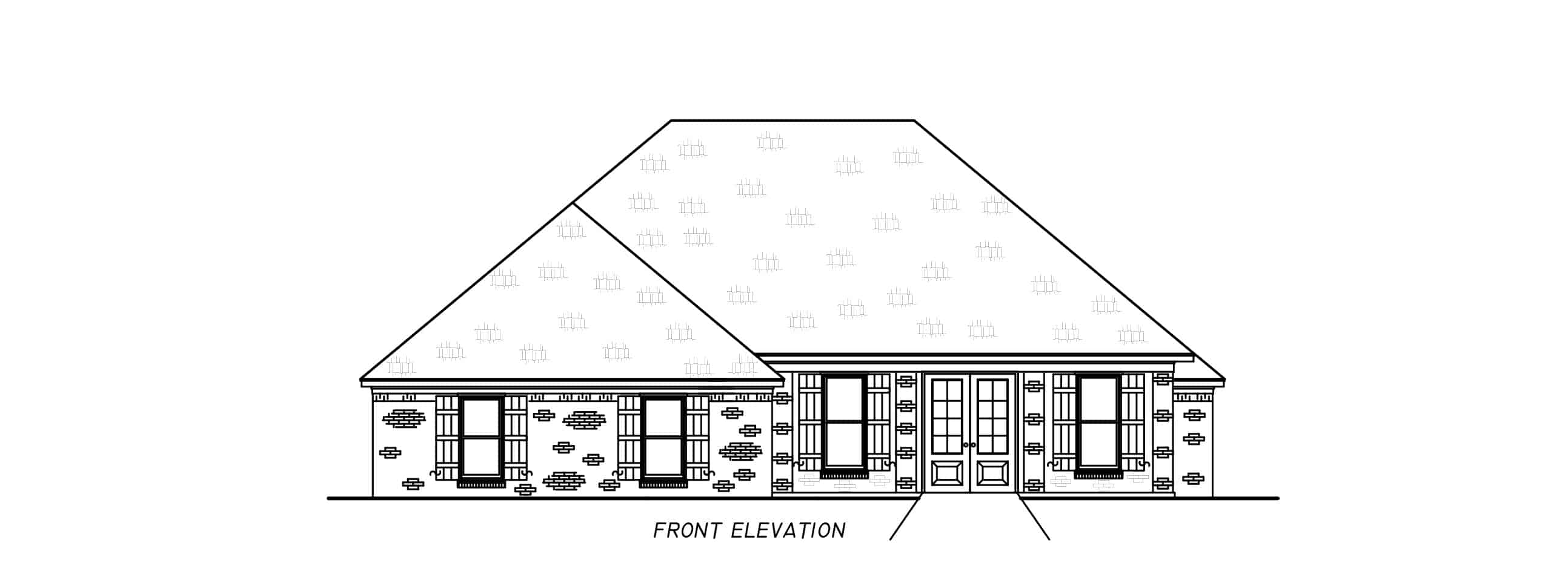 Home Plan Front Elevation of this 3-Bedroom,2303 Sq Ft Plan -140-1128