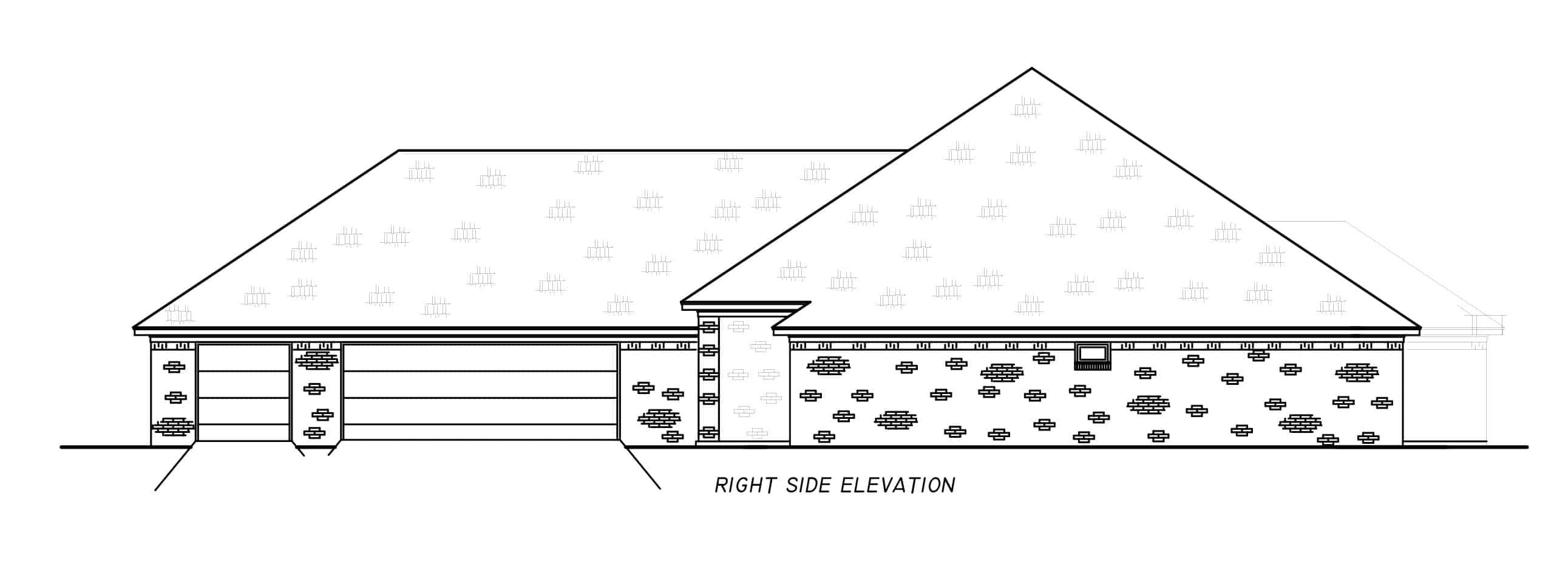 Home Plan Right Elevation of this 3-Bedroom,2303 Sq Ft Plan -140-1128