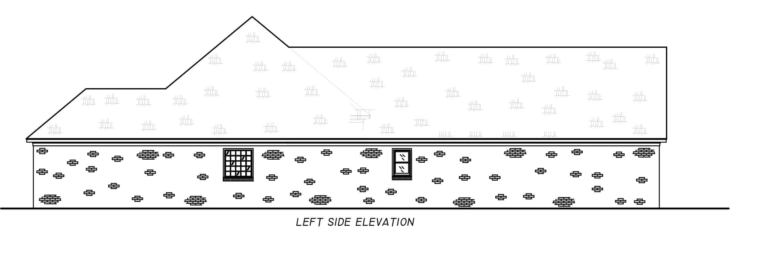 Home Plan Left Elevation of this 3-Bedroom,1936 Sq Ft Plan -140-1129