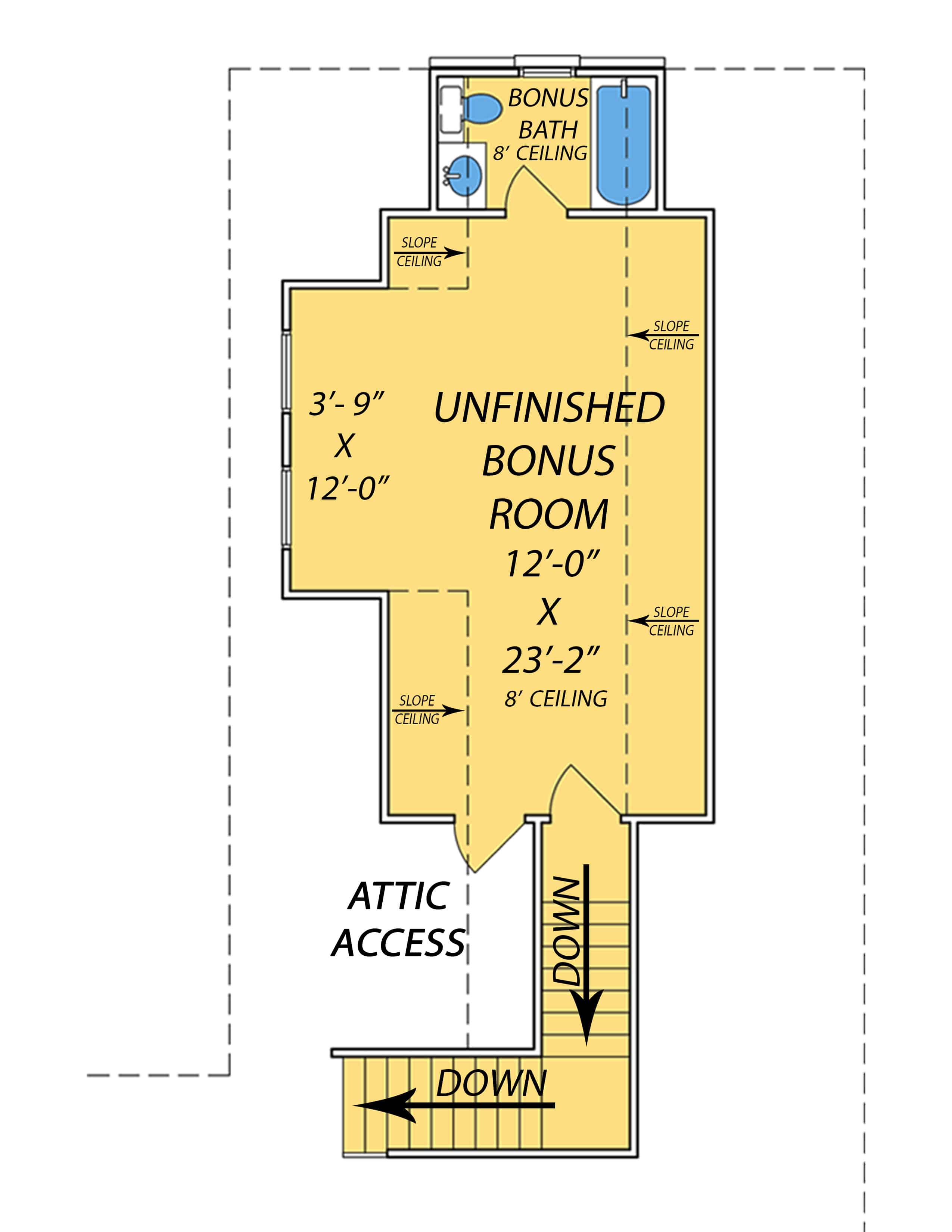 Bonus Room of Traditional Plan #140-1130