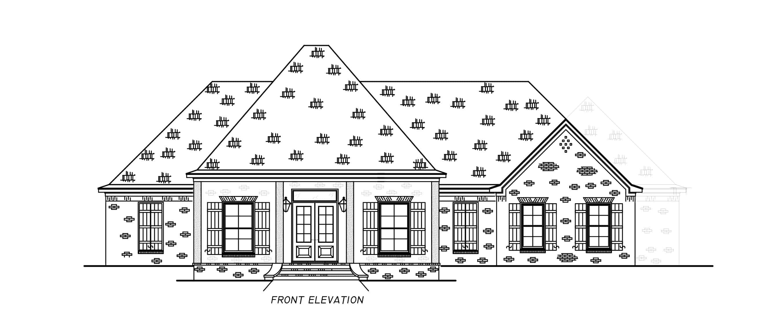 Home Plan Front Elevation of this 4-Bedroom,2960 Sq Ft Plan -140-1130