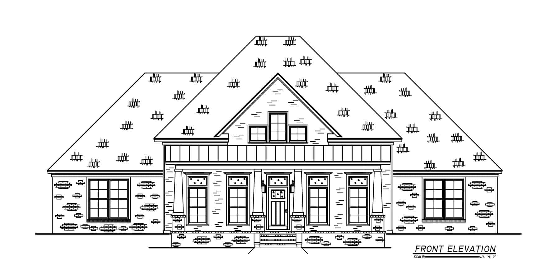 Home Plan Front Elevation of this 4-Bedroom,2942 Sq Ft Plan -140-1131