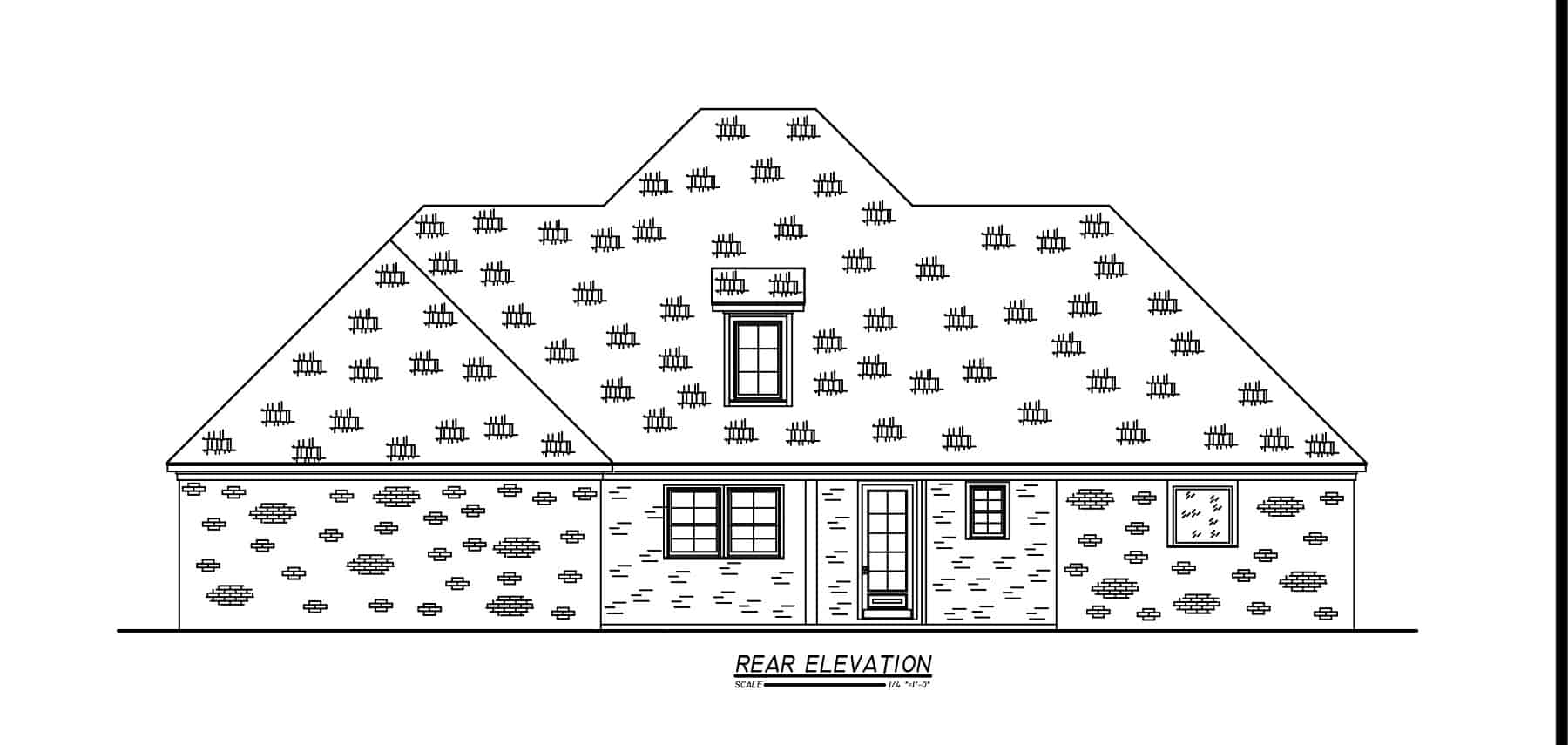 Home Plan Rear Elevation of this 4-Bedroom,2942 Sq Ft Plan -140-1131