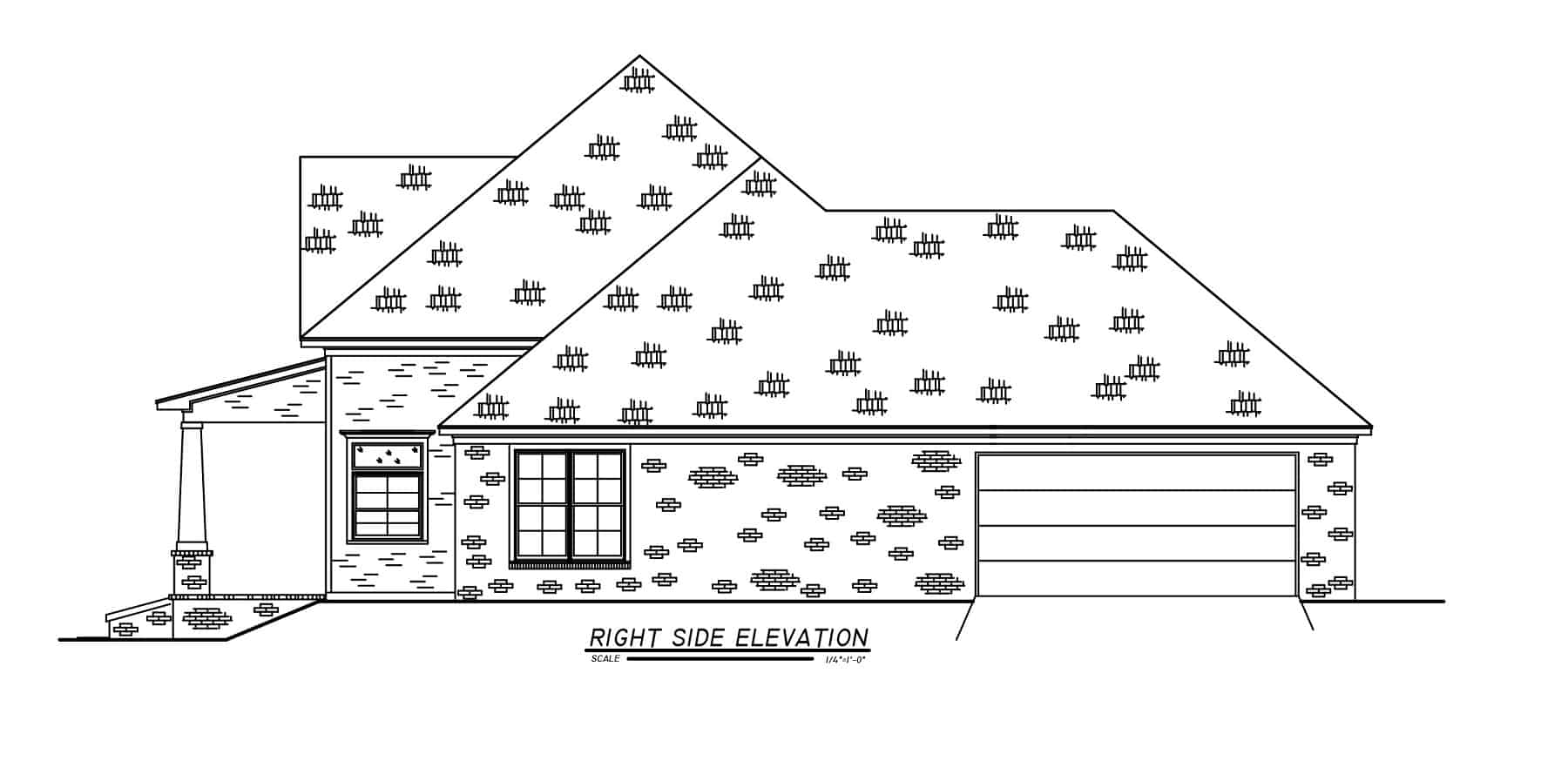 Home Plan Right Elevation of this 4-Bedroom,2942 Sq Ft Plan -140-1131
