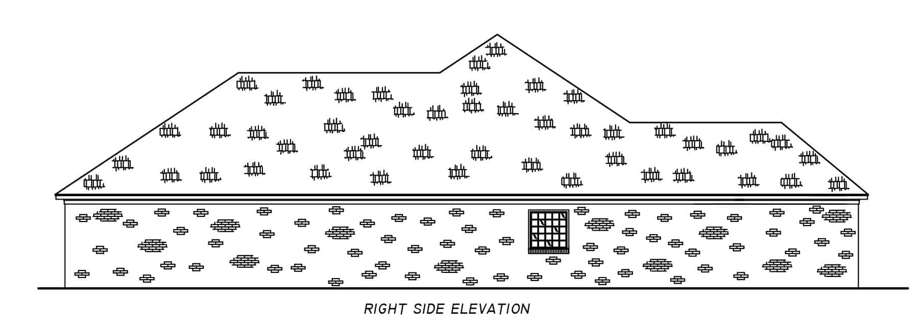 Home Plan Right Elevation of this 4-Bedroom,1640 Sq Ft Plan -140-1133