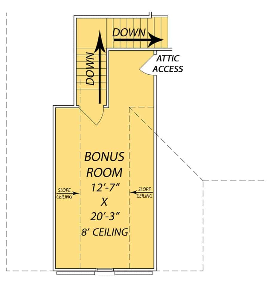 Bonus Room of Traditional Plan #140-1134