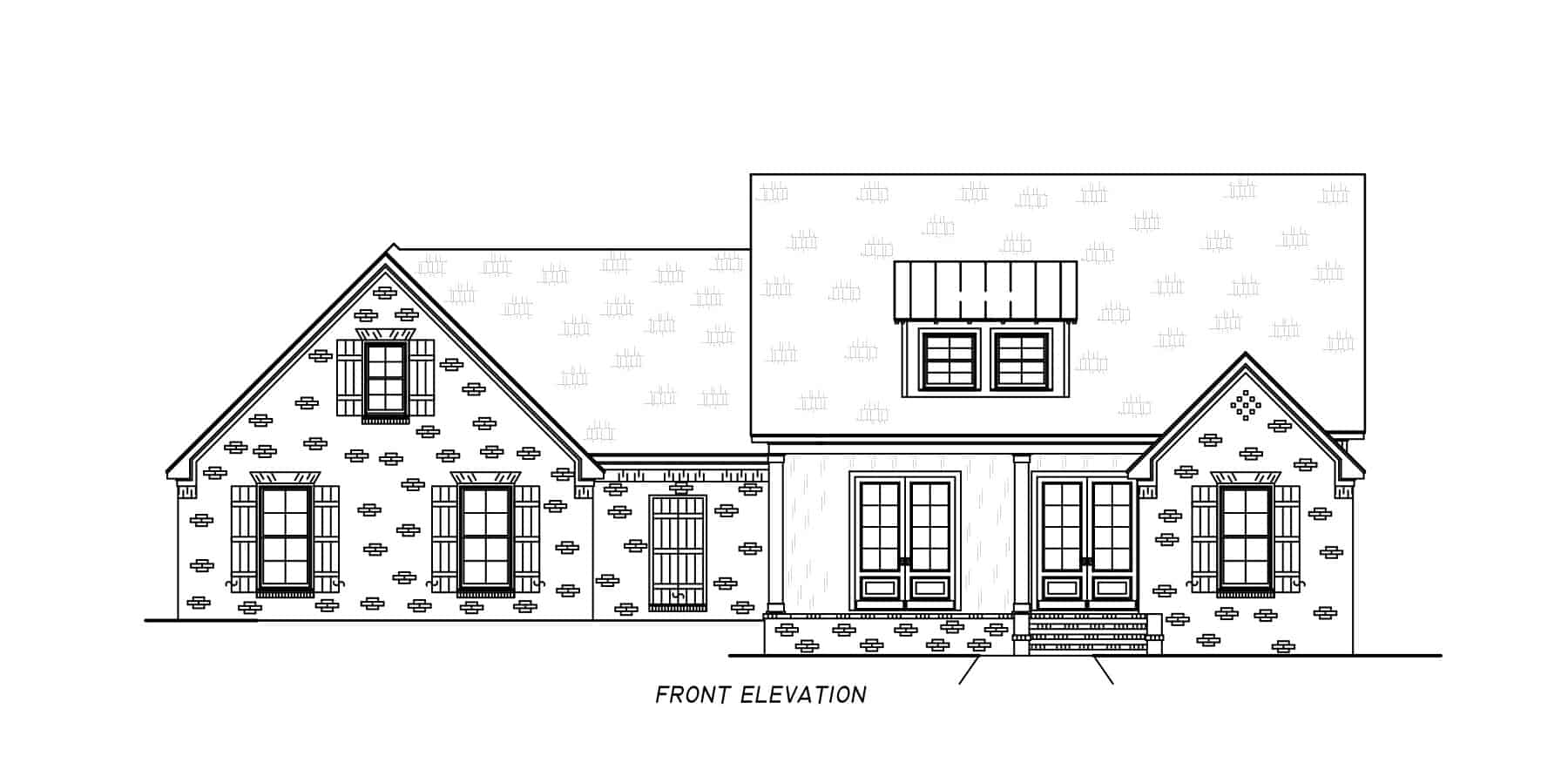 Home Plan Front Elevation of this 3-Bedroom,2166 Sq Ft Plan -140-1134
